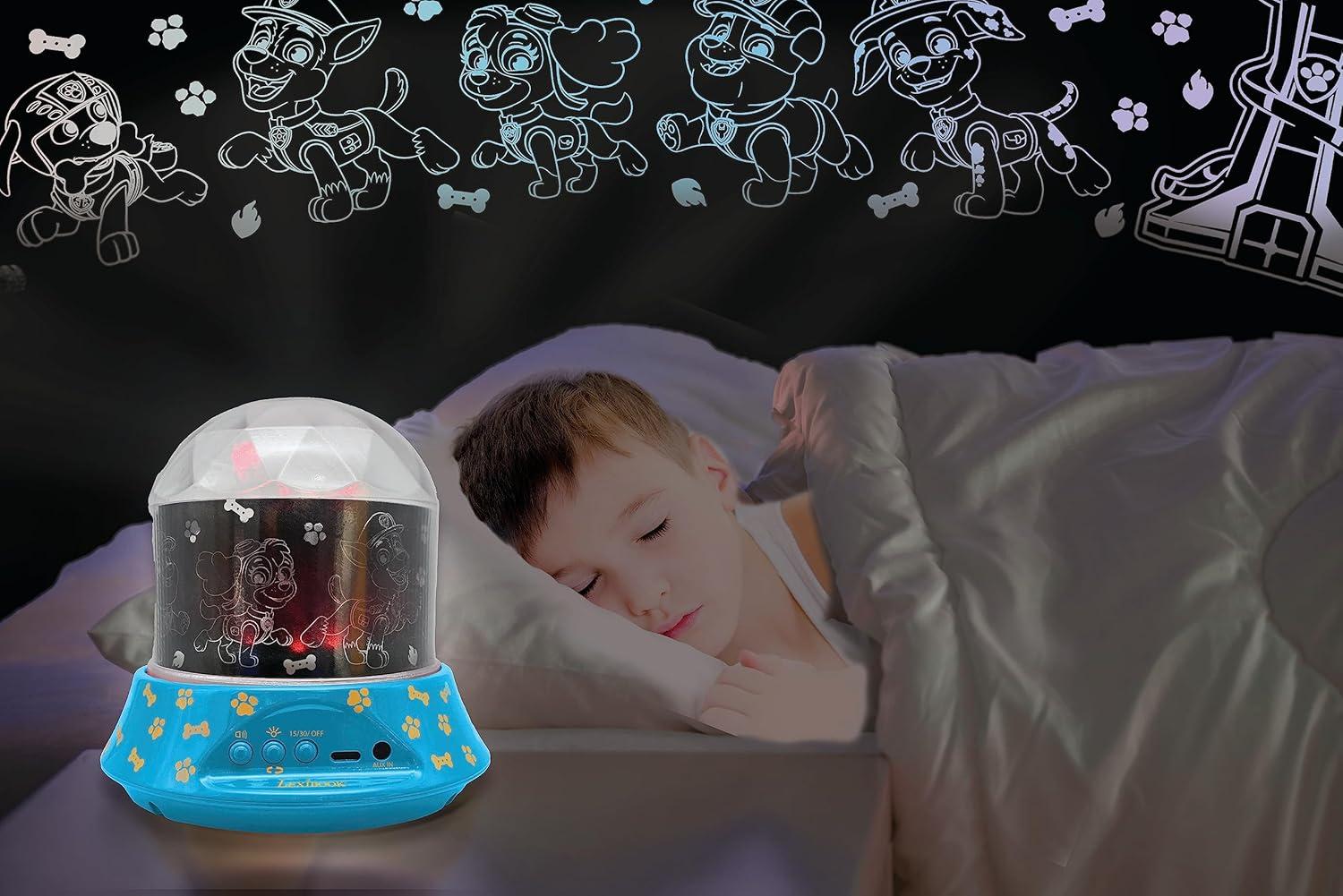 imageLEXiBOOK  Paw Patrol Nightlight Projector with Speaker Luminous projections on The Ceiling Paw Patrol Icons Kids Bedroom lamp Color Decorative Light  NLJ035PA