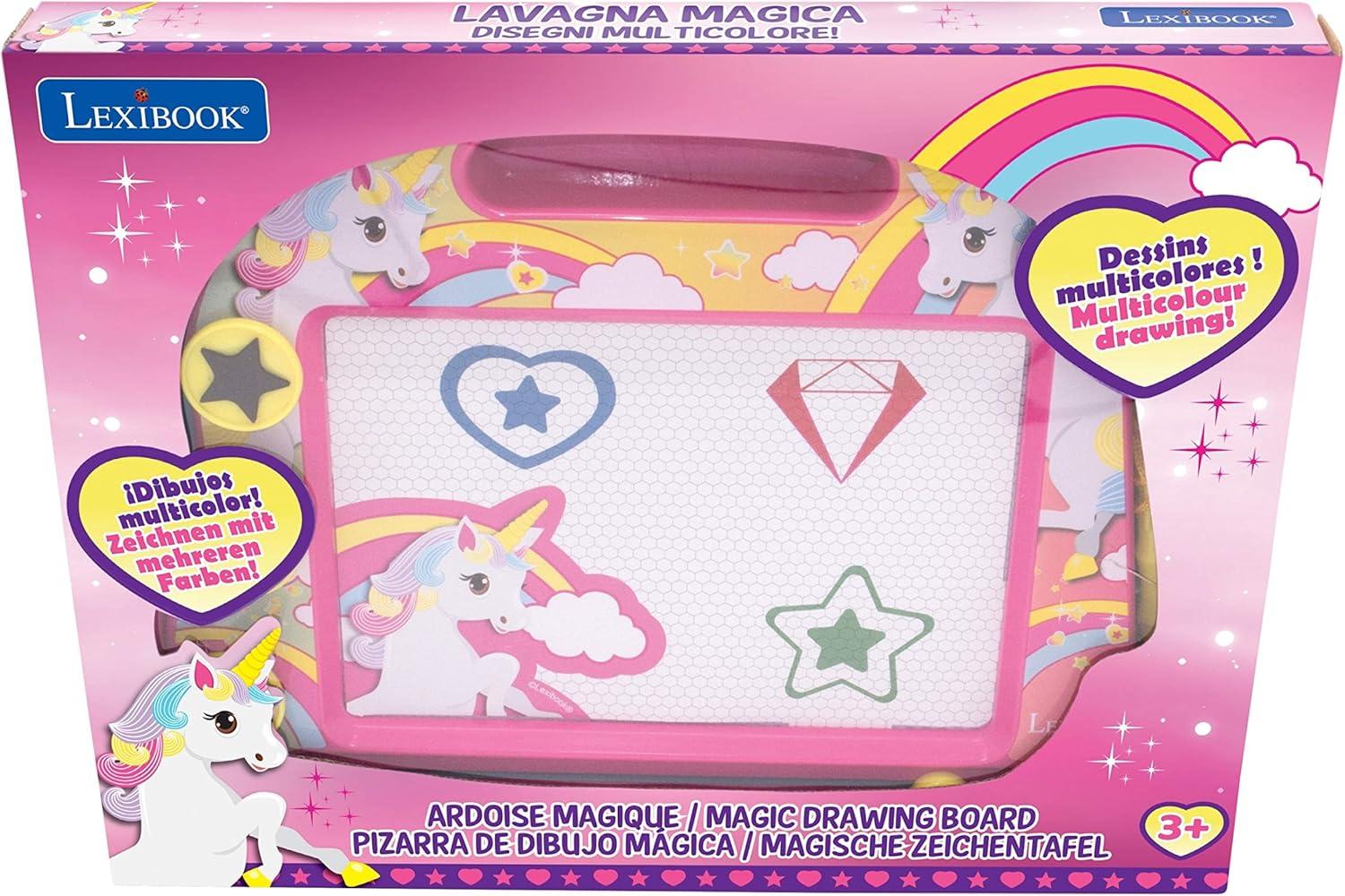imageLEXiBOOK Paw Patrol Multicolor Magic Magnetic Drawing Board Artistic Creative Toy for Girls and Boys Stylus Pen and Stamps RedBlue CRPA550Unicorn