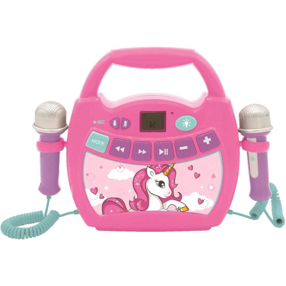 imageLEXiBOOK  Paw Patrol  Portable Karaoke Digital Player for Kids  Microphones Light Effects Bluetooth Record and Voice Changer Functions Rechargeable Battery Bluered MP320PAZMP300UNIZ