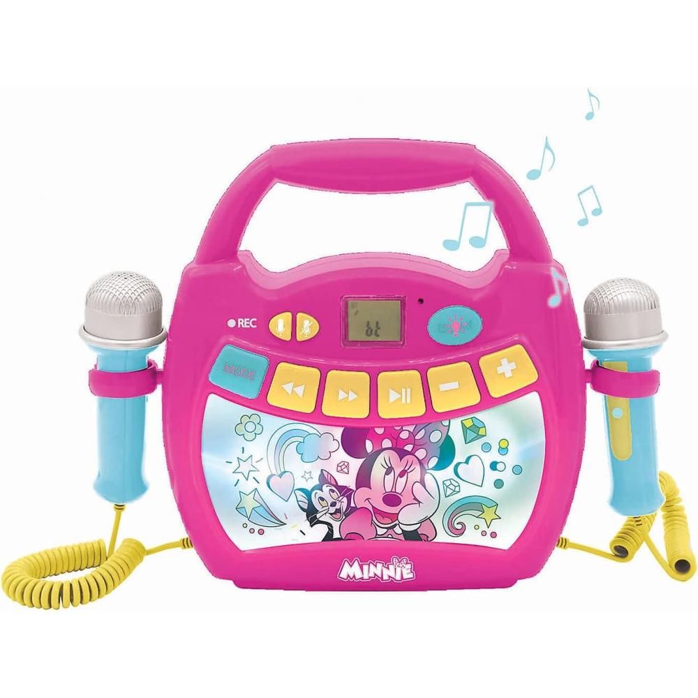 imageLEXiBOOK  Paw Patrol  Portable Karaoke Digital Player for Kids  Microphones Light Effects Bluetooth Record and Voice Changer Functions Rechargeable Battery Bluered MP320PAZMP320MNZ