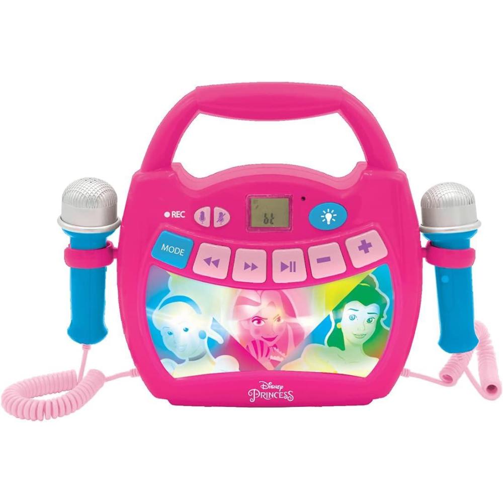 imageLEXiBOOK  Paw Patrol  Portable Karaoke Digital Player for Kids  Microphones Light Effects Bluetooth Record and Voice Changer Functions Rechargeable Battery Bluered MP320PAZMP320DPZ