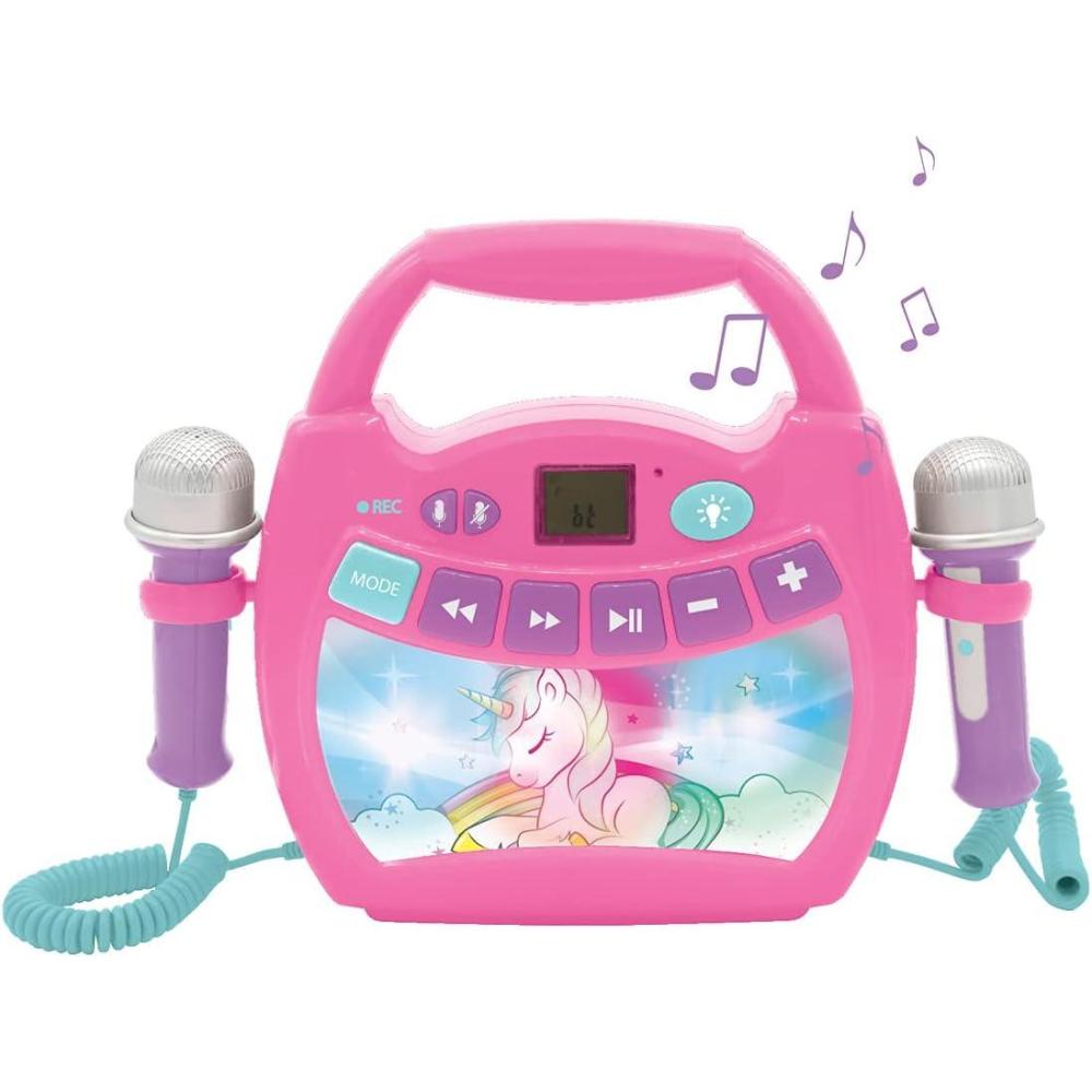 imageLEXiBOOK  Paw Patrol  Portable Karaoke Digital Player for Kids  Microphones Light Effects Bluetooth Record and Voice Changer Functions Rechargeable Battery Bluered MP320PAZMP320UNIZ