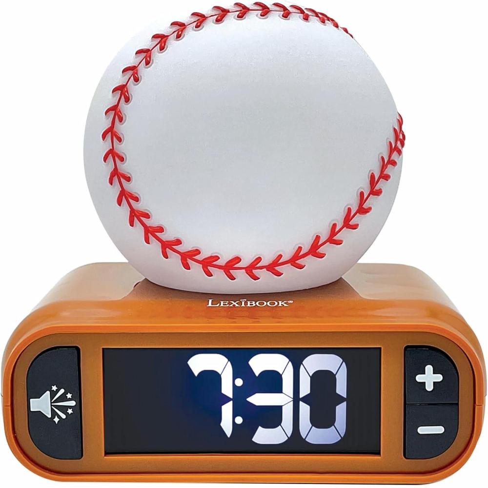 imageLEXiBOOK Disney Stitch Stitch Nightlight Alarm Clock Sounds and Melodies LCD Backlit Screen Luminous Snooze Blue RL800DBaseball