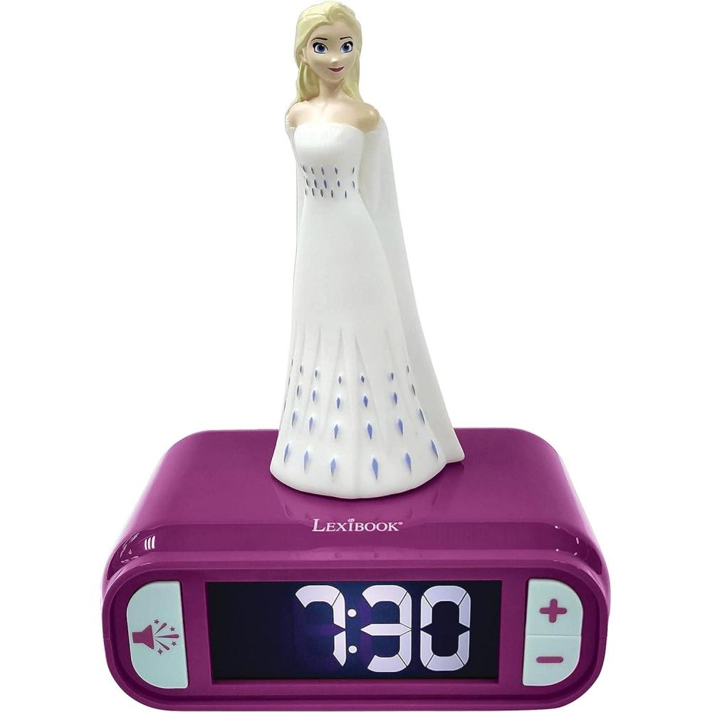 imageLEXiBOOK Disney Stitch Stitch Nightlight Alarm Clock Sounds and Melodies LCD Backlit Screen Luminous Snooze Blue RL800DDisney Frozen