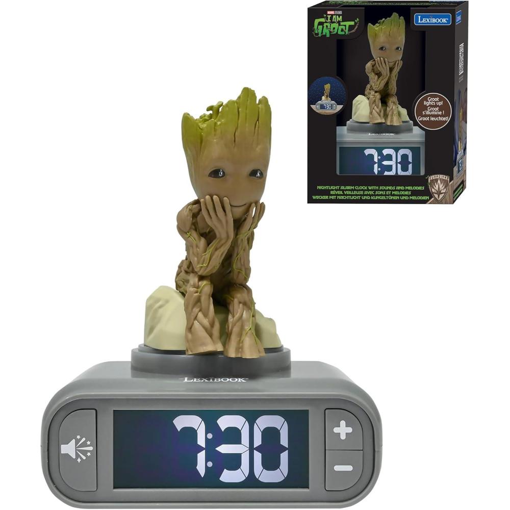 imageLEXiBOOK Disney Stitch Stitch Nightlight Alarm Clock Sounds and Melodies LCD Backlit Screen Luminous Snooze Blue RL800DMarvel Guardians of the Galaxy