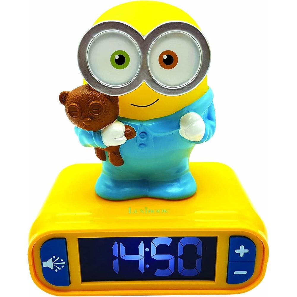 imageLEXiBOOK Disney Stitch Stitch Nightlight Alarm Clock Sounds and Melodies LCD Backlit Screen Luminous Snooze Blue RL800DMinions