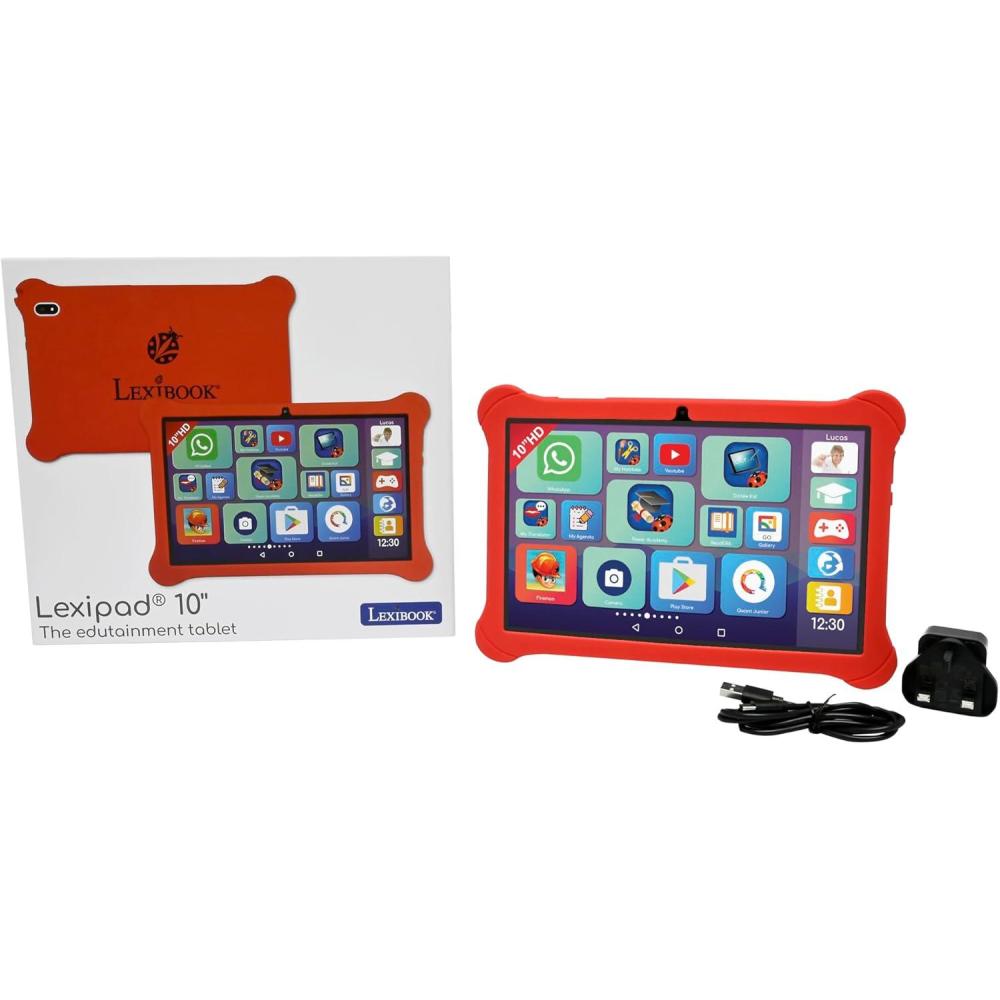 imageLEXiBOOK Lexipad 10  Edutainment Tablet Powered by Android Designed for The Whole Family Educational and Fun Content Parental Control TLN10EN