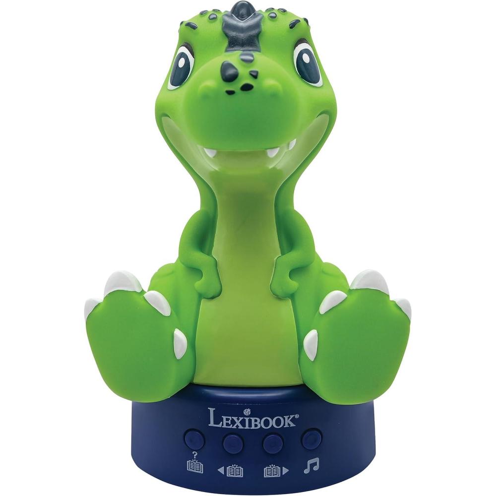 imageLEXiBOOK Lighted Dinosaur Storyteller Nightlight 30 Stories in English Green STN03ANXENDinosaur