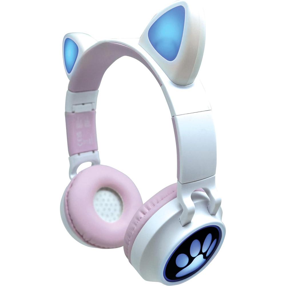 imageLEXiBOOK Miraculous Ladybug Cat Noir 2in1 Bluetooth Headphones for Kids  Stereo Wireless Wired Kids Safe Foldable Adjustable HPBT010MICat ears