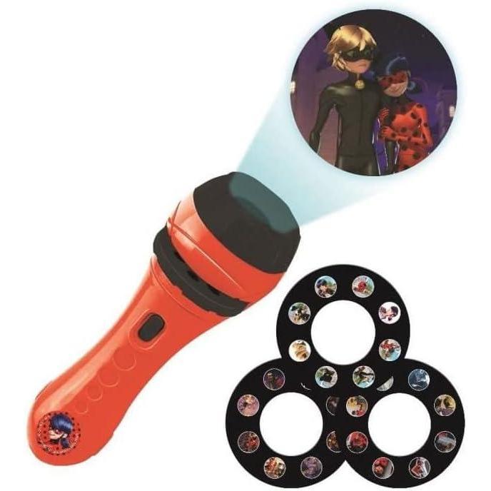 imageLEXiBOOK Miraculous Stories Projector Torch Light and Projector with 3 Discs 24 Images Create Your own Stories LTC050MI