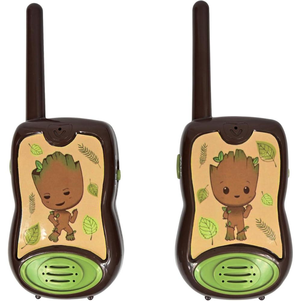 imageLEXiBOOK Paw Patrol Chase Walkietalkies Communication Game for Children Belt Clip for Transport Battery BlueRed TW12PAGroot  Guardians of the Galaxy