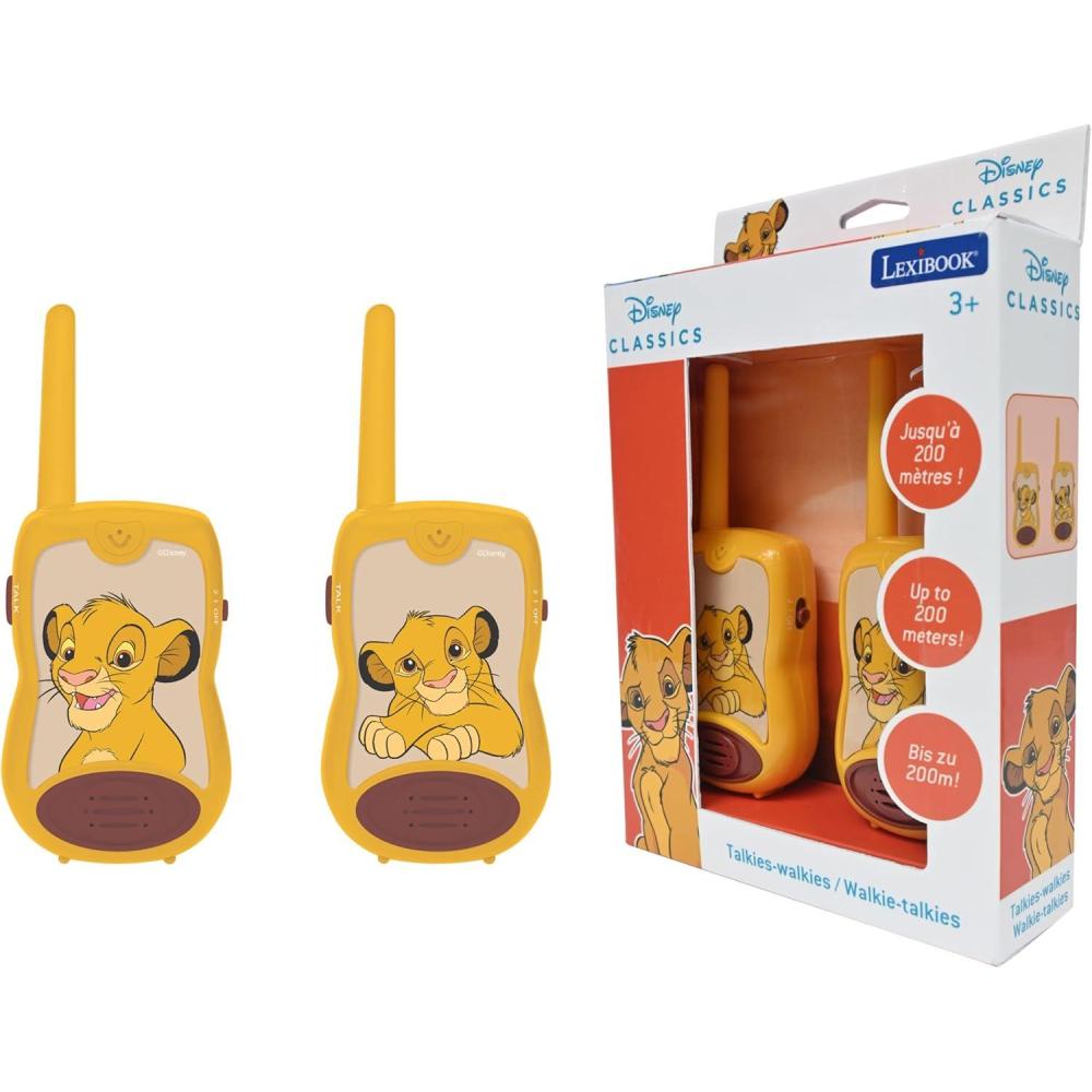 imageLEXiBOOK Paw Patrol Chase Walkietalkies Communication Game for Children Belt Clip for Transport Battery BlueRed TW12PAThe Lion King