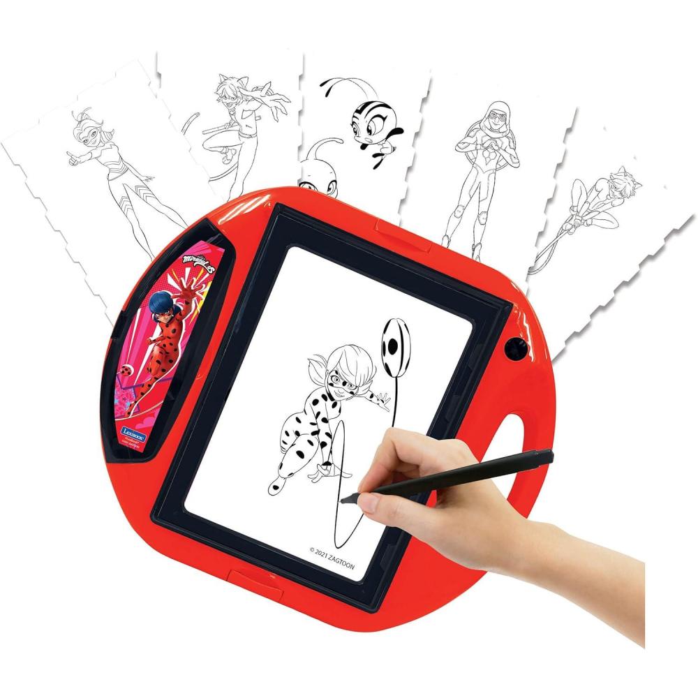 imageLEXiBOOK Paw Patrol Drawing Projector 4 tampons 10 templates Lighting Screen 1 Pen Included Artistic and Creative Toy for Girls and Boys RedBlue CR310PAMiraculous