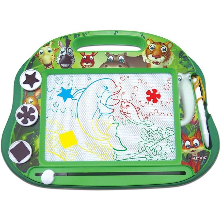 imageLEXiBOOK Paw Patrol Multicolor Magic Magnetic Drawing Board Artistic Creative Toy for Girls and Boys Stylus Pen and Stamps RedBlue CRPA550Animals