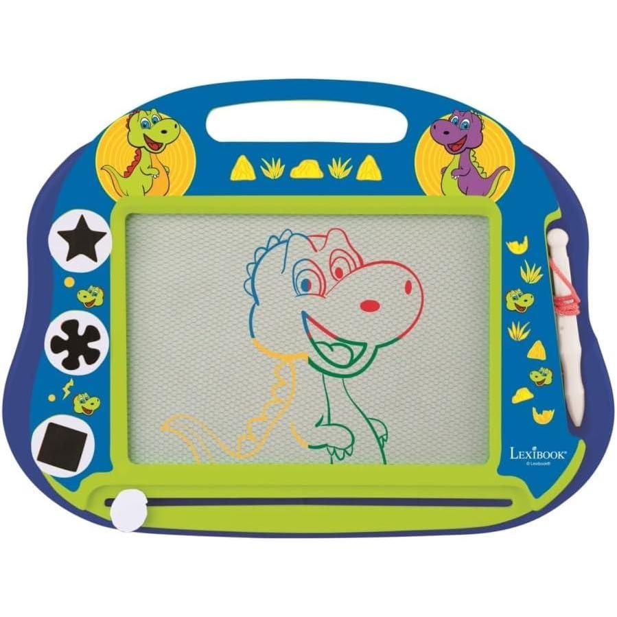 imageLEXiBOOK Paw Patrol Multicolor Magic Magnetic Drawing Board Artistic Creative Toy for Girls and Boys Stylus Pen and Stamps RedBlue CRPA550Dinosaur