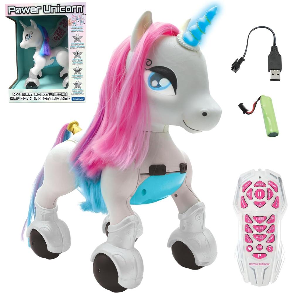 imageLEXiBOOK Power Unicorn My First Smart Unicorn to Train programmable with Remote Control Training and Gesture Control Function Dance Music Light Effects Rechargeable  UNI01