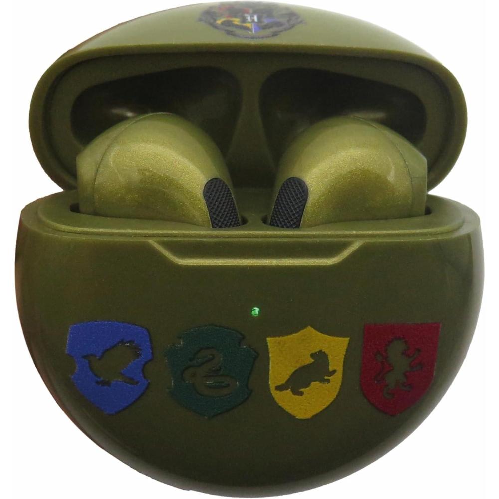 imageLEXiBOOK Warner Harry Potter Wireless Earbuds Bluetooth with Integrated Microphone and Control Buttons Long Life Rechargeable Battery Gold HPBT05HPHarry Potter