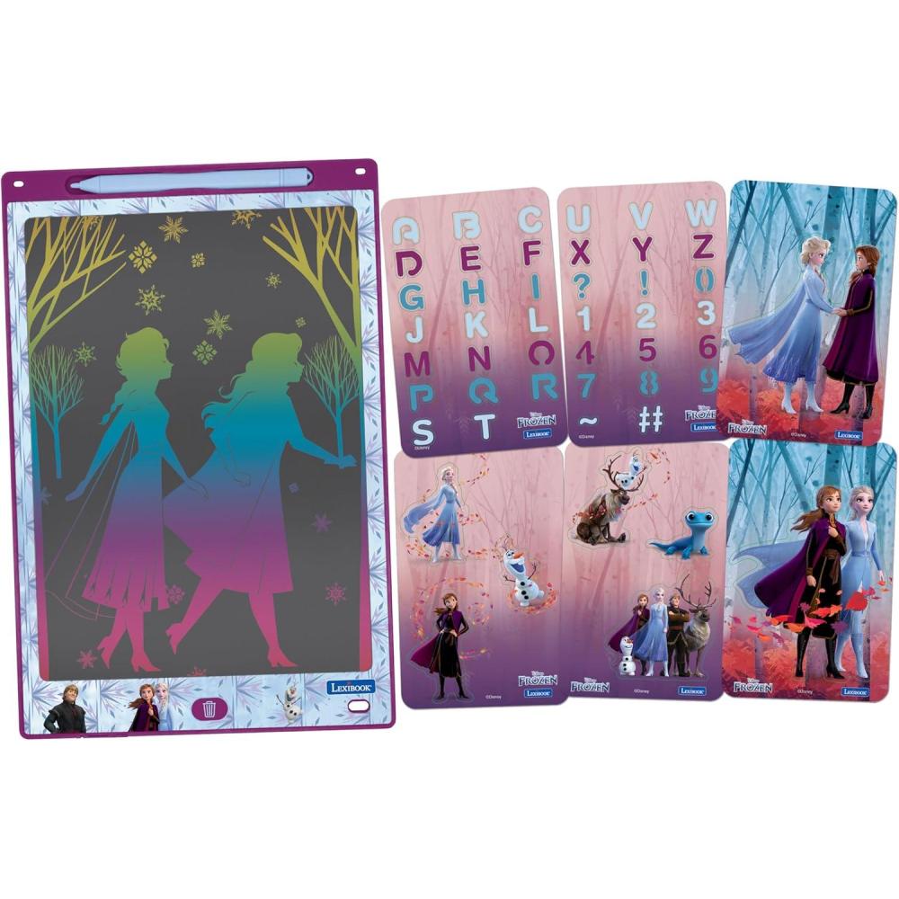 imageLexibook Gabbys Dollhouse Magic Slate Art and Craft Toy for Girls and Boys Multicoloured Drawings 28 cm Screen Includes 1 Stylus and 6 Stencils Pink CRT10GDHFrozen
