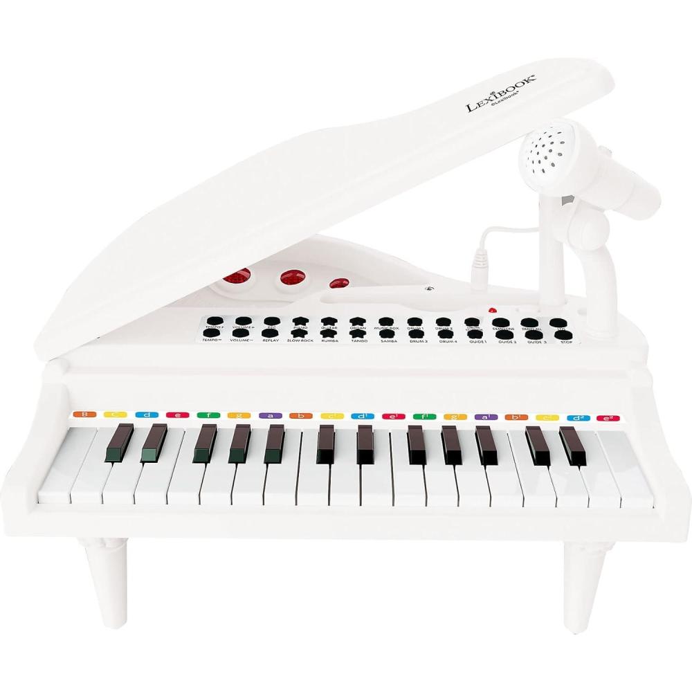 imageLexibook My First Piano Piano for Children Lighting Keys Learning Mode 29 x 31 cm Tempo and Volume Adjustment 3 White K731K731