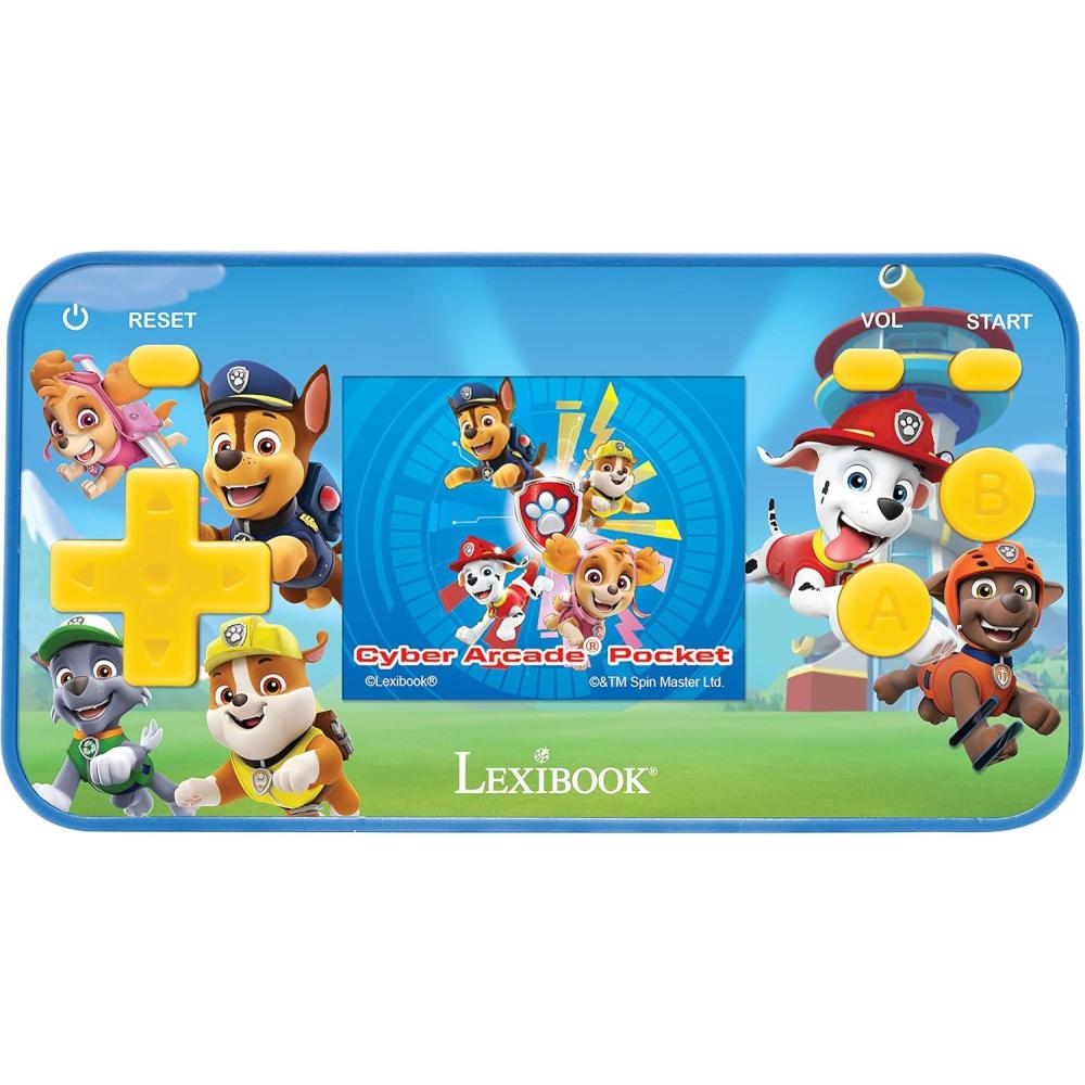 imageLexibook Paw Patrol Chase Cyber Arcade Pocket Portable Gaming Console 150 Games LCD Battery Operated Red  Blue JL1895PAPaw Patrol