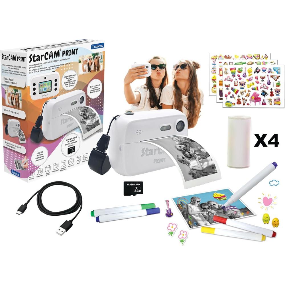 imageLexibook StarCAM Print Refill Pack for DJ150 Instant Camera Includes 10 Sticker Rolls DJ150AStarCAM Print