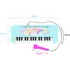 LEXIBOOK K703UNI Unicorn Electronic Keyboard with mic, Toy for Kids 32-Keys Piano, 22 Demo Songs, Battery Operated, Blue/Pink