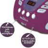 LEXiBOOK – Disney Frozen 2 – Bluetooth CD Player for Kids – Portable, Multicoloured Light Effects, Microphone Jack, Aux-in Jack, AC or Battery-Operated, Girls, Boys, Violet, RCD109FZ(CD Player with Bluetooth)