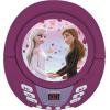 LEXiBOOK – Disney Frozen 2 – Bluetooth CD Player for Kids – Portable, Multicoloured Light Effects, Microphone Jack, Aux-in Jack, AC or Battery-Operated, Girls, Boys, Violet, RCD109FZ(CD Player with Bluetooth)