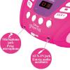 LEXiBOOK – Disney Princess – Bluetooth CD Player for Kids – Portable, Multicoloured Light Effects, Microphone Jack, Aux-in Jack, AC or Battery-Operated, RCD109DP