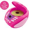 LEXiBOOK – Disney Princess – Bluetooth CD Player for Kids – Portable, Multicoloured Light Effects, Microphone Jack, Aux-in Jack, AC or Battery-Operated, RCD109DP