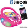 LEXiBOOK – Disney Princess – Bluetooth CD Player for Kids – Portable, Multicoloured Light Effects, Microphone Jack, Aux-in Jack, AC or Battery-Operated, RCD109DP