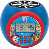 LEXiBOOK – Miraculous Projector Alarm Clock with Snooze Function and Alarm Function, Night Light with Timer, LCD Screen, Battery Operated, Red/Black, RL977MI(Paw Patrol)