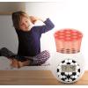 LEXiBOOK – Miraculous Projector Alarm Clock with Snooze Function and Alarm Function, Night Light with Timer, LCD Screen, Battery Operated, Red/Black, RL977MI(Football)