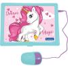 LEXiBOOK – Unicorn Educational and Bilingual Laptop Spanish/English – Toy for Children with 124 Activities to Learn Mathematics, Dactylography, Logic, Clock Reading, Play Games and Music – JC598UNIi2