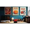 LEXiBOOK, American Football – Night Light Alarm Clock, Sounds and Melodies, Backlit LCD Screen, Luminescent, Snooze, Orange/Blue, RL800SO
