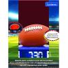 LEXiBOOK, American Football – Night Light Alarm Clock, Sounds and Melodies, Backlit LCD Screen, Luminescent, Snooze, Orange/Blue, RL800SO