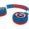 LEXiBOOK Avengers Marvel 2-in-1 Bluetooth Headphones for Kids – Stereo Wireless Wired, Kids Safe, Foldable, Adjustable, red/Blue, HPBT010AV