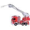 LEXiBOOK Crosslander® pro, RC Fire Truck, Remote Controlled fire Truck, Light Effects, Water Spray, Electronic Rotating Ladder, Rechargeable, RCP20