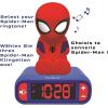 LEXiBOOK, Disney Stitch, Stitch Nightlight Alarm Clock, Sounds and Melodies, LCD Backlit Screen, Luminous, Snooze, Blue, RL800D(Spider-Man)