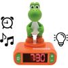 LEXiBOOK, Disney Stitch, Stitch Nightlight Alarm Clock, Sounds and Melodies, LCD Backlit Screen, Luminous, Snooze, Blue, RL800D(Super Mario – Yoshi)