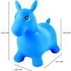LEXiBOOK Inflatable Jumping Unicorn, for Indoor and Outdoor use, Balance and Motor Skills Development, Hand Pump Included, Safe and Resistant Plastic, Pink, BG050UNI(Horse – Blue)