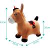 LEXiBOOK Inflatable Jumping Unicorn, for Indoor and Outdoor use, Balance and Motor Skills Development, Hand Pump Included, Safe and Resistant Plastic, Pink, BG050UNI(Horse – Brown with cover)