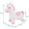 LEXiBOOK Inflatable Jumping Unicorn, for Indoor and Outdoor use, Balance and Motor Skills Development, Hand Pump Included, Safe and Resistant Plastic, Pink, BG050UNI(Unicorn – Pink / white with cover)