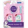 LEXiBOOK Miraculous – Digital Walkie-Talkies for Children – 2 km Transmission Range, Morse Light Function, Belt Clip for Transport, 2 Channels, Battery, Red, TW25MI(Unicorn)