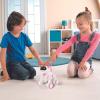 LEXiBOOK, Power Kitty Jr., Remote Control cat to Train, Waddles Like a Real cat, Interactive Eyes, STEM programmable, Rechargeable Battery, Pink/White, KIT01