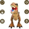 LEXiBOOK, RC Tyrannosaurus Control, Realistic Dinosaur, Articulated Movements, Roars, Smoke Spitting, Light Effects, Rechargeable, Fossil and Hand-held Remote Controls Included, DINO02