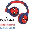 LEXiBOOK Spiderman 2-in-1 Bluetooth Headphones for Kids – Stereo Wireless Wired, Kids Safe for Boys Girls, Foldable, Adjustable, red/Blue, HPBT010SP