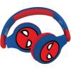 LEXiBOOK Spiderman 2-in-1 Bluetooth Headphones for Kids – Stereo Wireless Wired, Kids Safe for Boys Girls, Foldable, Adjustable, red/Blue, HPBT010SP