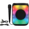 LEXiBOOK, iParty®, Portable Bluetooth® Speaker with Microphone, Powerful Sound Volume, Multicolour Light Effects, Rechargeable Battery, K8310(K8310)