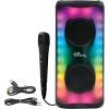 LEXiBOOK, iParty®, Portable Bluetooth® Speaker with Microphone, Powerful Sound Volume, Multicolour Light Effects, Rechargeable Battery, K8310(K8330)